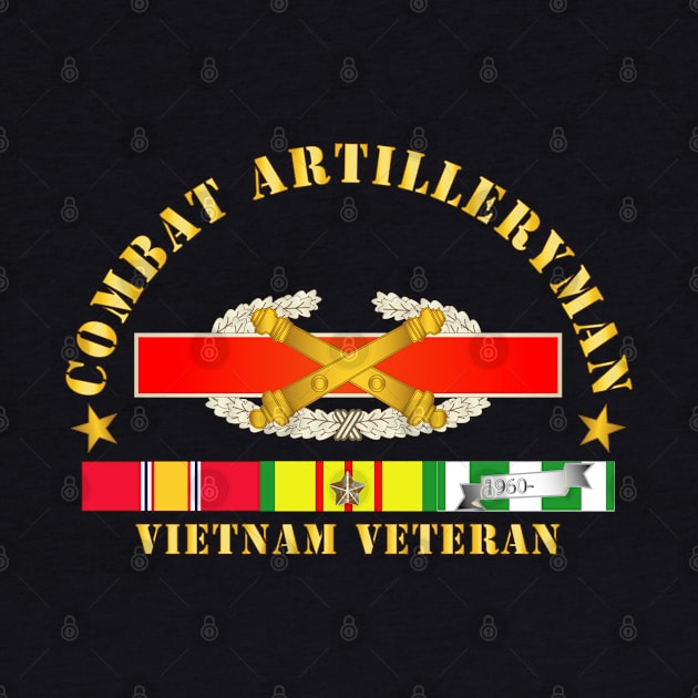 Combat Artilleryman Badge - Vietnam Vet w VN SVC by twix123844